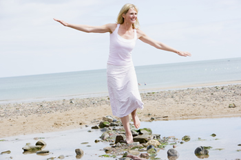 Woman on beach