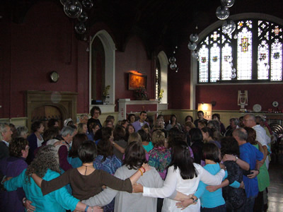 Singing in a church