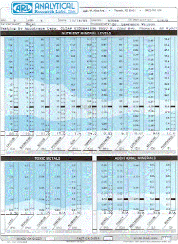 Figure 2 Megan's First Mineral Test