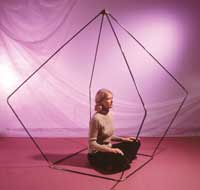 Figure 1: Three-dimensional, four-sided pyramid healing environment
