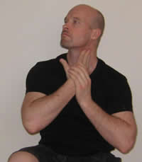 Firm fingertip massage into scalene muscles