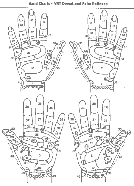 Reflex Therapy Hand Chart