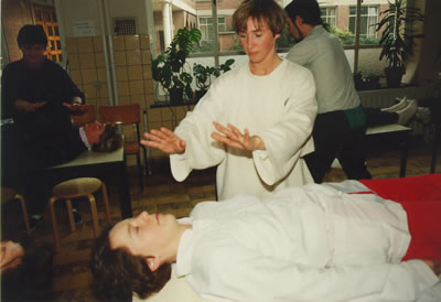 Students exercising a Buqi hand technique