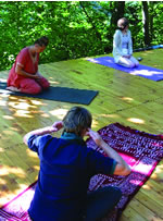 Outdoor workshops in a sunny location make a refreshing change from the usual indoor classes