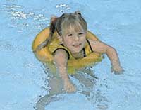 child swimming