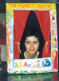 Musician, writer and artist Kerry Burrows found her health improved greatly after having her mercury and amalgam fillings removed. She is pictured with a 'Puppet Theatre' she made for her nieces