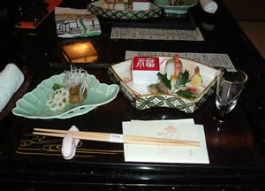 Typical Japanese meal - one course