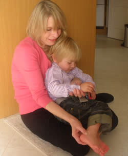 Adaptive reflexology for a toddler