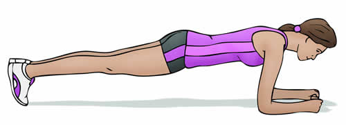 An isometric strengthening exercise: the ‘plank’