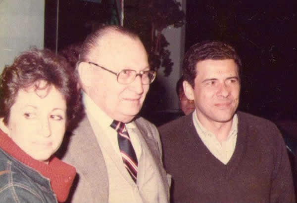 Quintiliano Mesquita flanked by his daughter Solange