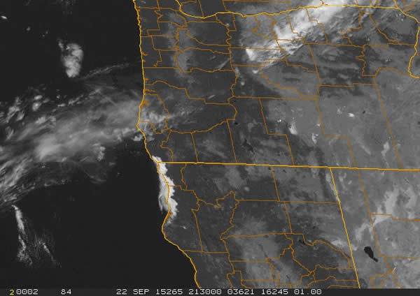 Lithium haze held in place by fine lines over Coos Bay, Oregon