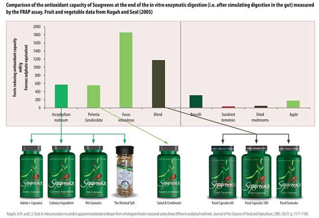 Seagreens Anti-oxidant Comparison