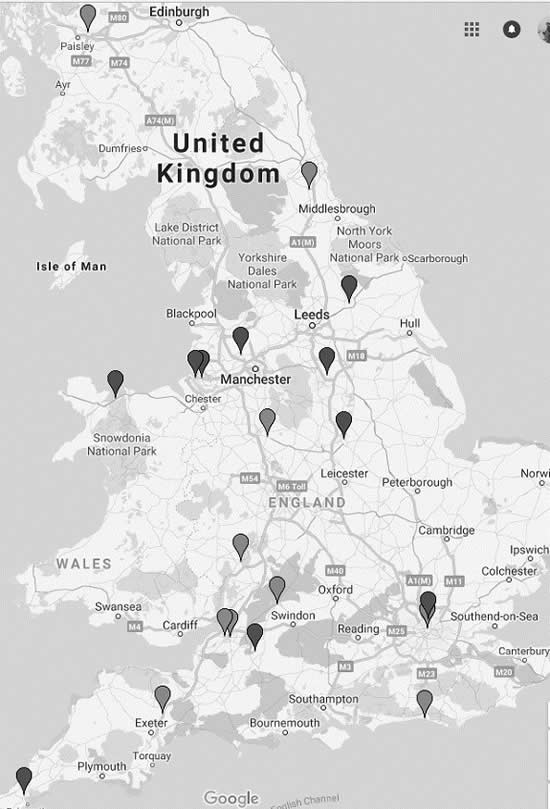 Map of UK showing Integrated Care