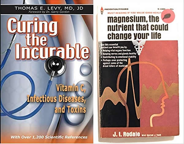 Covers Levy Curing the Incurable and Rodale Magnesium the Nutrient