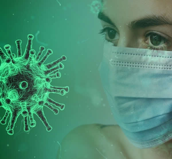 Coronavirus + Person in Mask