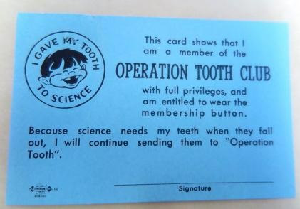 Operation Tooth Club Card