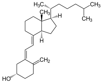 Structure of Cholecalciferol Courtesy Wikipedia