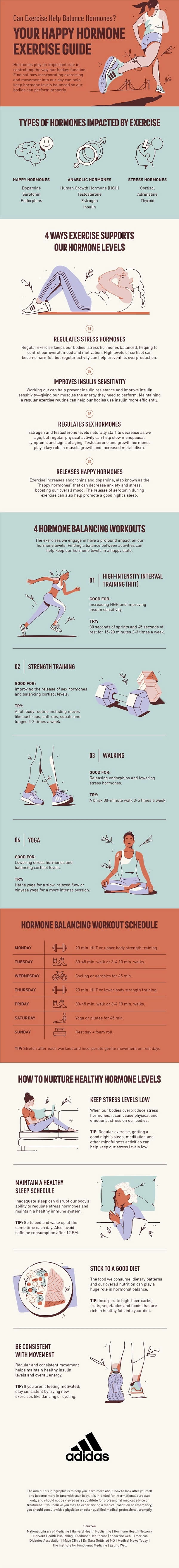 Infographic Can Exercise help Balance Hormones