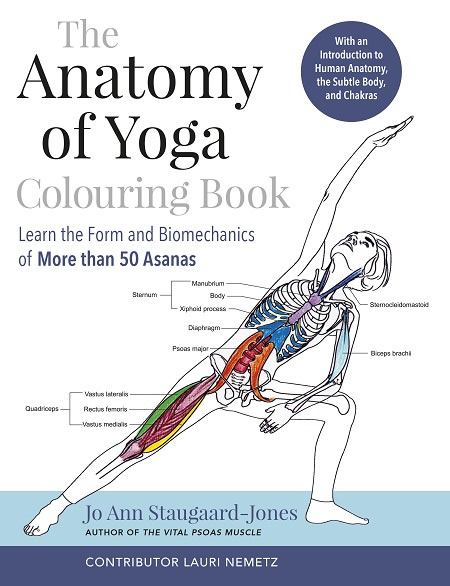 Cover from Jon The Anatomy of Yoga Colouring Book