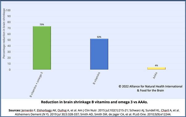 Reduction in Brain Shrinkage B Vitamins and Omega-3