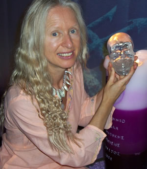 The author with a crystal skull