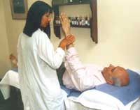 Patient receiving kinesiology
