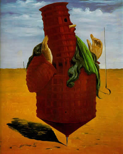 Look at Max Ernst's paintings Ubu Imperator: What if his vivid surreal 'imagination' describes an alternate reality where such scene can take place?