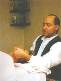Stuart demonstrating part of the Bowen Hayfever procedure
