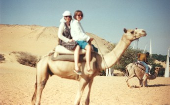 Susanna (left) & Charlotte White in Egypt, August 1995