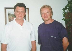 The author (right) pictured with Iouri