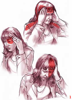 Girl Image with migraine