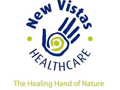 New Vistas Logo Healing Hand of Nature