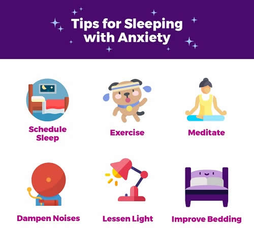 Tips for Sleeping  with Anxiety