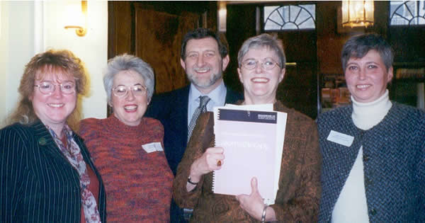 Carole Preen, Nina Ashby, Lawrence West, Joyce West, Lesley Grimwood 2002.