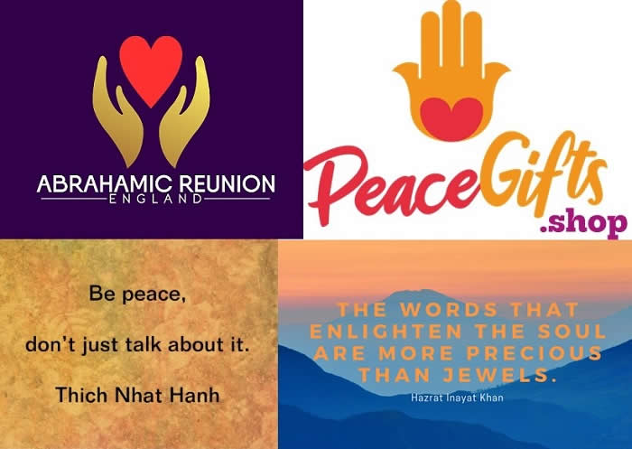 ARE Logo + Peace Gifts.Shop Logo + Khan Quote + Thich Nhat Hanh