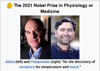 2021 Nobel Prize in Physiology or Medicine